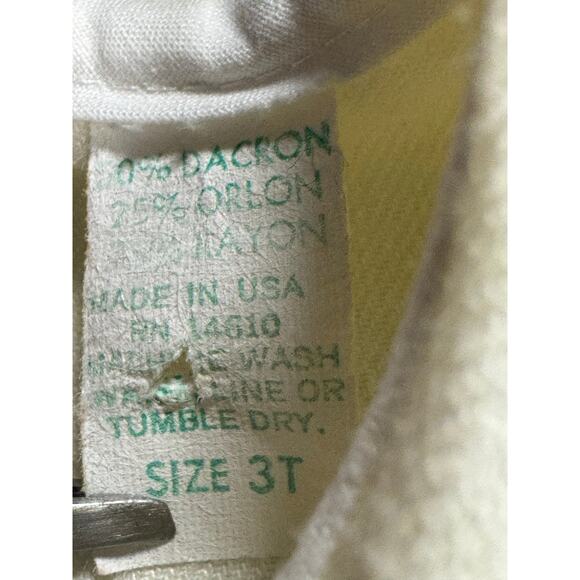 VTG 90s Toddler Girls Nautical Dress w/ Sailor’s Collar 3T White/Burgundy - Picture 4 of 4